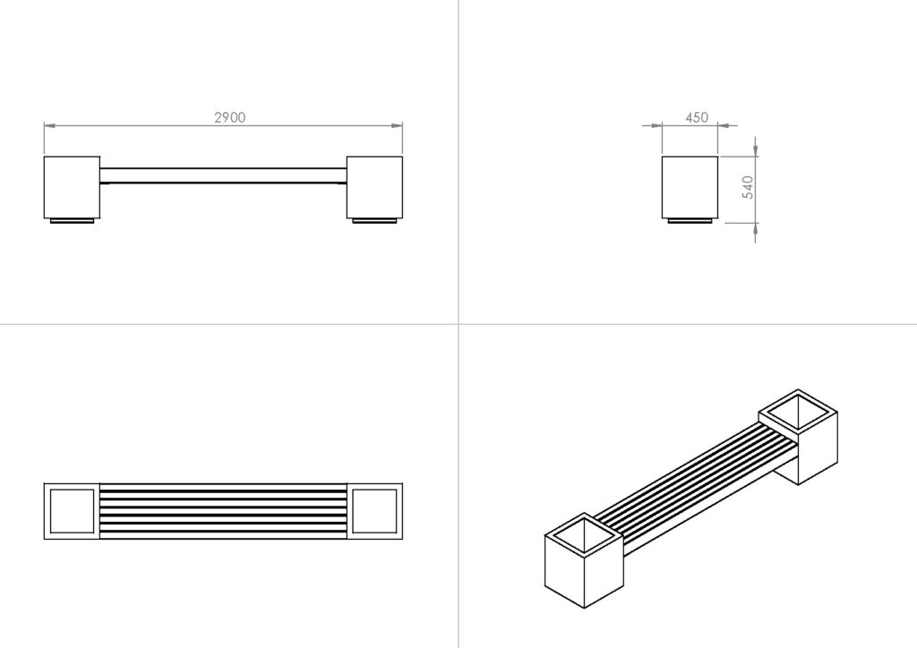 scheda prodotto Solid double planter