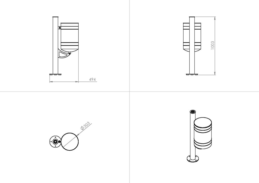 scheda prodotto Stilo con cestino